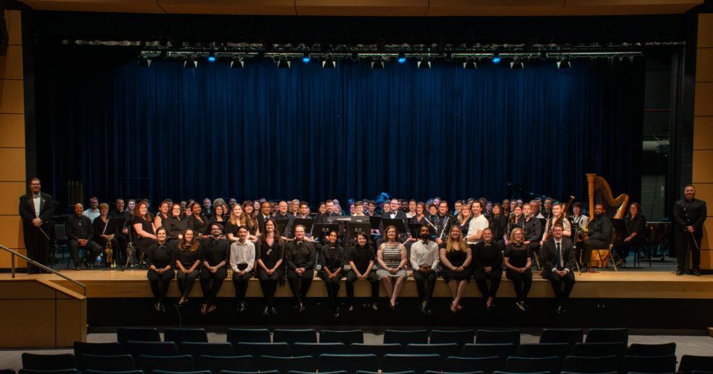 Symphonic band group photo